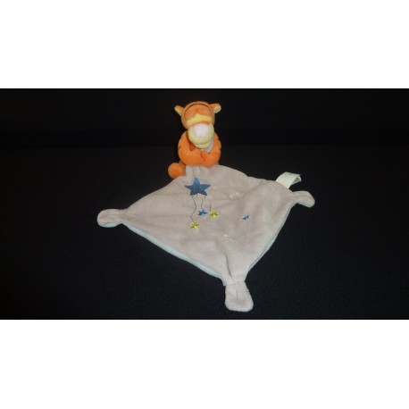 DOUDOU TIGRE TIGROU PELUCHE AVEC MOUCHOIR DISNEY