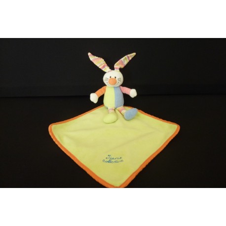 DOUDOU LAPIN PELUCHE AVEC MOUCHOIR TIAMO