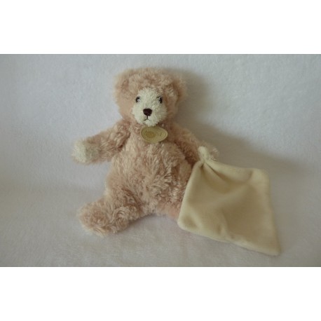 DOUDOU OURS PELUCHE AVEC MOUCHOIR BABY'NAT