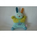 DOUDOU LAPIN SEMI PLAT POMMETTE