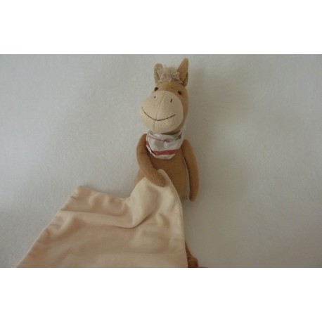 DOUDOU ÂNE PELUCHE AVEC MOUCHOIR LA GALLERIA