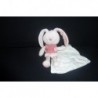 DOUDOU LAPIN SEMI PLAT AVEC MOUCHOIR BERLINGOT
