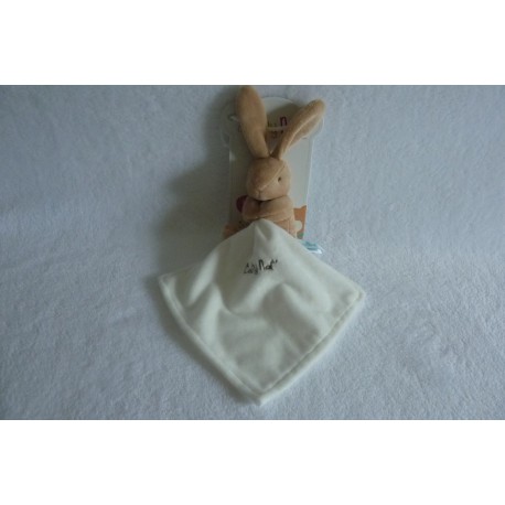 DOUDOU LAPIN PELUCHE AVEC MOUCHOIR BABY'NAT