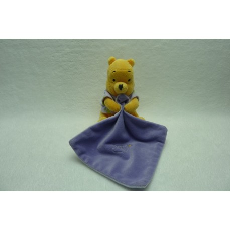 DOUDOU OURS WINNIE L'OURSON PELUCHE AVEC MOUCHOIR DISNEY