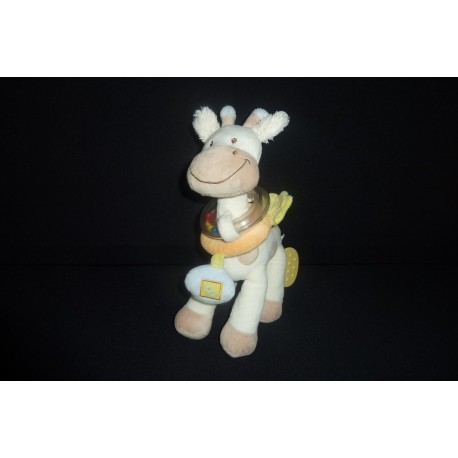 DOUDOU GIRAFE PELUCHE ACTIVITES D'EVEIL TEX BABY
