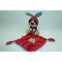 DOUDOU SOURIS MICKEY PELUCHE AVEC MOUCHOIR DEGUISE EN LAPIN DISNEY