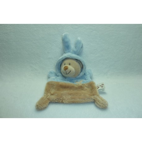 DOUDOU OURS DEGUISE EN LAPIN GRAIN DE BLE
