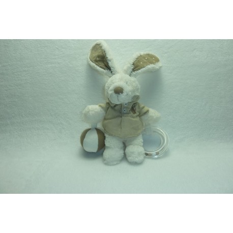 DOUDOU LAPIN PELUCHE ACTIVITES D'EVEIL POMMETTE