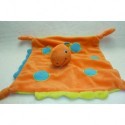 DOUDOU DRAGON ORANGE VERT RONDS TURQUOISES MARQUE INCONNUE