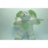 DOUDOU LAPIN PELUCHE ECRU, VERT GIPSY