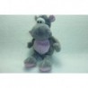 DOUDOU HIPPOPOTAME PELUCHE GRIS ET ROSE MARQUES INCONNUES