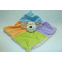DOUDOU CHIEN ORANGE VERT BLEU VIOLET GRELOT COMME NEUF ZEEMAN