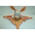 DOUDOU LAPIN ROSE ORANGE ATTACHE TETINE NICOTOY