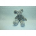 DOUDOU SOURIS PELUCHE SWEETY 30 CM GRIS HISTOIRE D'OURS