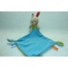DOUDOU LAPIN PELUCHE AVEC MOUCHOIR TURQUOISE VERT TRES BON ETAT NICOTOY SIMBA TOYS