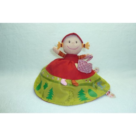 DOUDOU PELUCHE POUPEE PETIT CHAPERON ROUGE LOUP REVERSIBLE LILLIPUTIENS