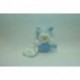 DOUDOU POUSSIN PELUCHE DEGUISE EN LAPIN AVEC MOUCHOIR BABY'NAT