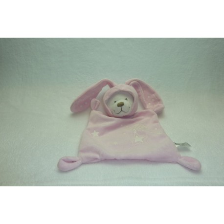 DOUDOU OURS DEGUISE EN LAPIN BRILLE DANS LA NUIT GEMO