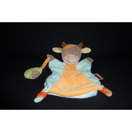 DOUDOU VACHE MARIONNETTE ET SA COCCINELLE NATTOU