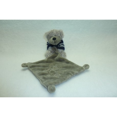 DOUDOU OURS PELUCHE AVEC MOUCHOIR I2C