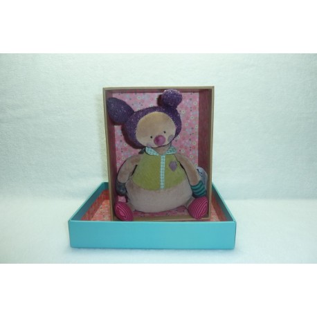 DOUDOU LAPIN PELUCHE LA FAMILLE PETITPAS MOULIN ROTY