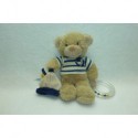DOUDOU OURS MARIN PELUCHE POMMETTE
