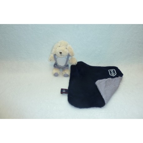 DOUDOU CHIEN PELUCHE AVEC MOUCHOIR JACADI