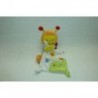 DOUDOU ABEILLE PELUCHE AVEC MOUCHOIR POMMETTE