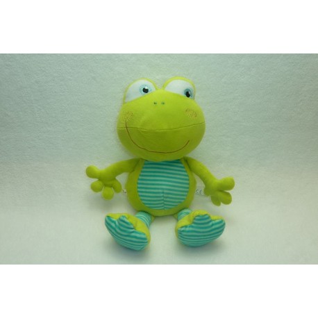 DOUDOU GRENOUILLE PELUCHE AUBERT