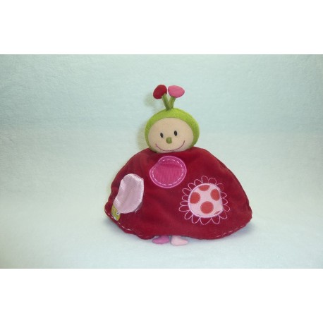 DOUDOU POUPEE COCCINELLE PELUCHE REVERSIBLE LILLIPUTIENS