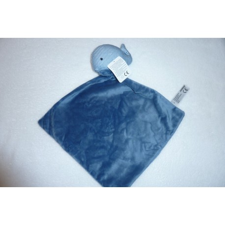 DOUDOU BALEINE AVEC MOUCHOIR SANS GRELOT ZEEMAN