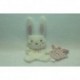 DOUDOU LAPIN SEMI PLAT AVEC MOUCHOIR NICOTOY SIMBA DICKIE