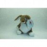 DOUDOU LAPIN PELUCHE MARRON BLANC NICOTOY SIMBA TOYS