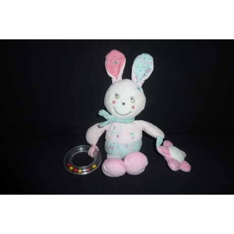 DOUDOU LAPIN PELUCHE ACTIVITES D'EVEIL NICOTOY SIMBA DICKIE