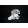 DOUDOU LAPIN PELUCHE AVEC MOUCHOIR COLLECTION LES FLOCONS BABY'NAT