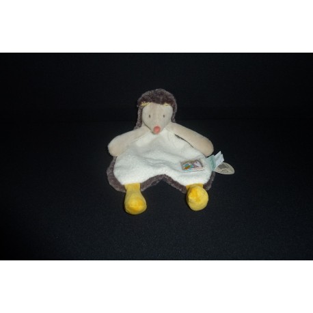 DOUDOU HERISSON BISCOTTE ET POMPON DOUDOU A BRODER NEUF MOULIN ROTY