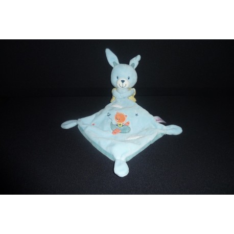 DOUDOU LAPIN AVEC MOUCHOIR POMMETTE
