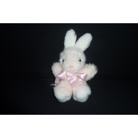 DOUDOU LAPIN PELUCHE VINTAGE SUCRE D'ORGE