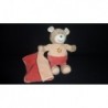 DOUDOU OURS PELUCHE AVEC MOUCHOIR AJENA