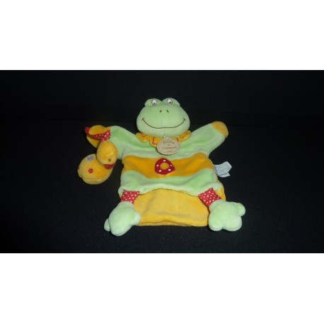 DOUDOU GRENOUILLE MARIONNETTE ET SON PETIT CANARD DOUDOU ET COMPAGNIE