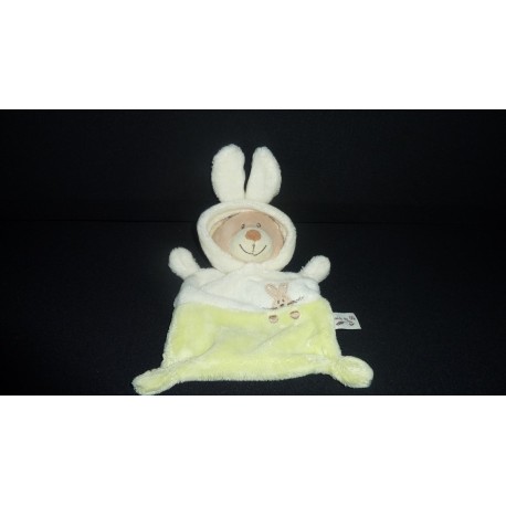 DOUDOU OURS DEGUISE EN LAPIN GRAIN DE BLE